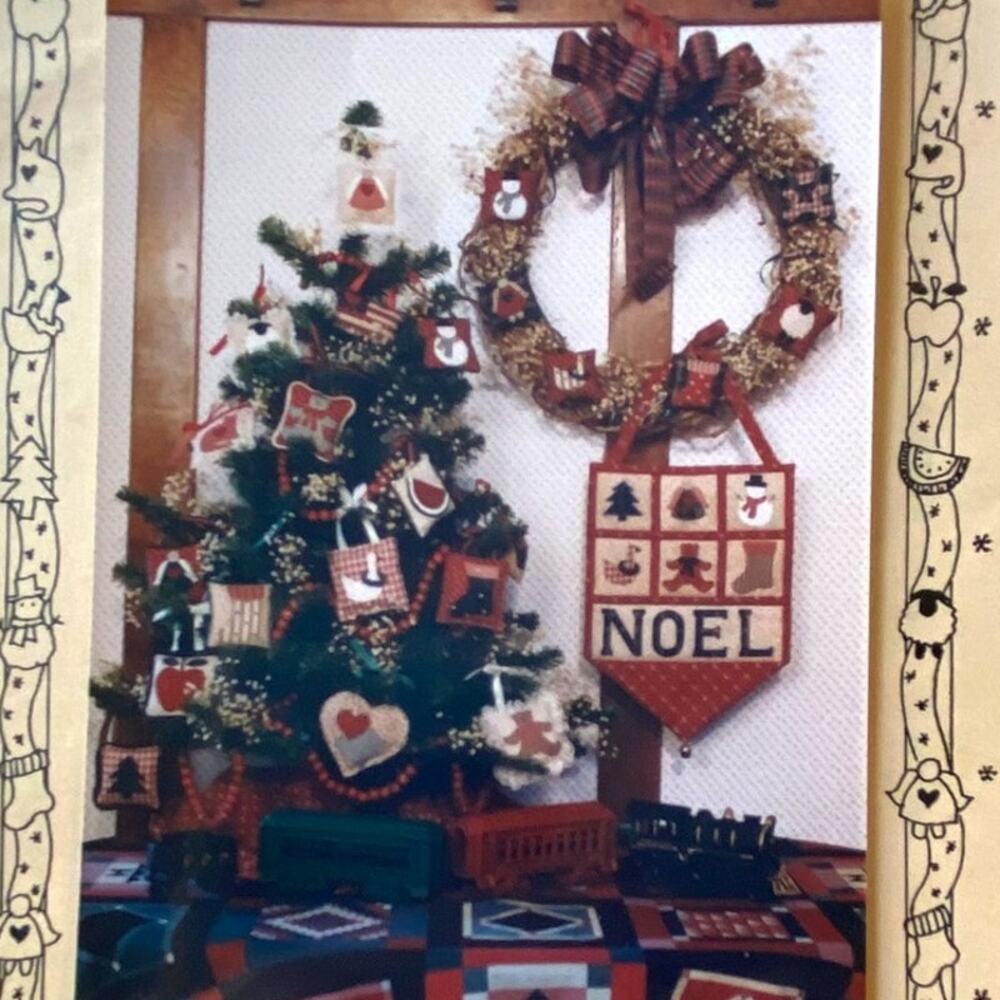 Mumms The Word Penstitch Ornaments Pattern Wreath Door Home Decor Noel